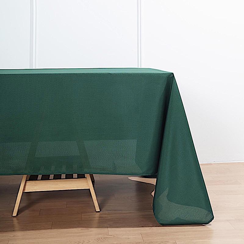72" x 120" Polyester Rectangular Tablecloth - Hunter Green TAB_72120_HUNT_POLY