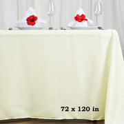 72" x 120" Polyester Rectangular Tablecloth - Ivory TAB_72120_IVR