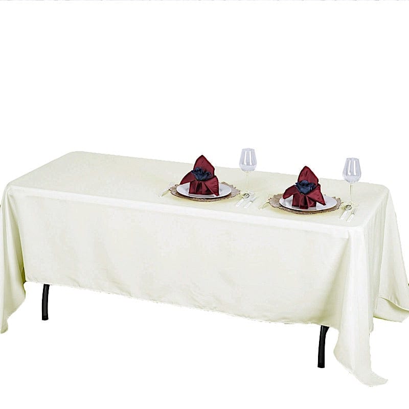 72" x 120" Premium Polyester Rectangular Tablecloth TAB_72120_IVR_PRM