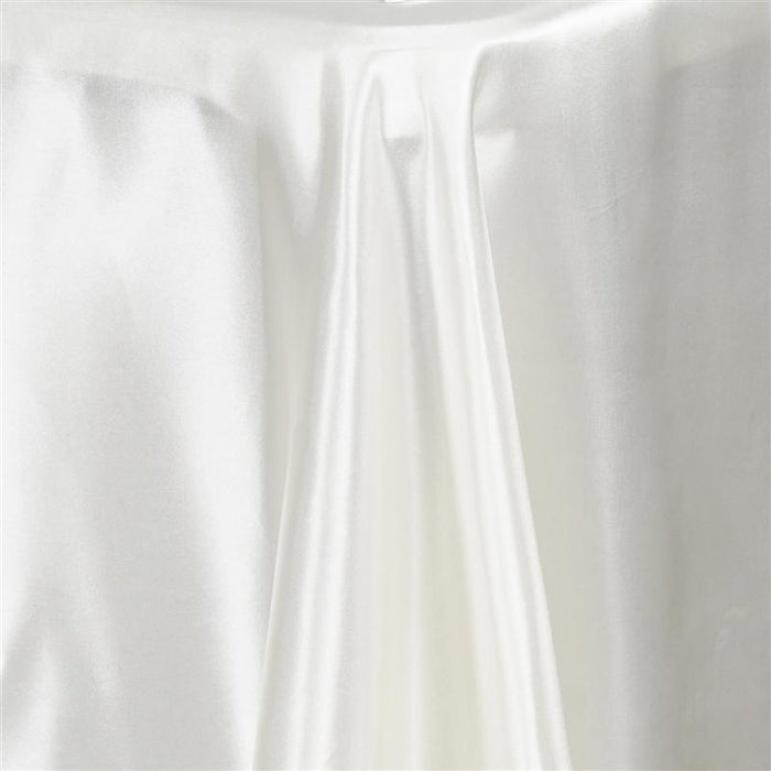 72" x 120" Satin Rectangular Tablecloth - Ivory TAB_STN_72120_IVR