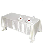 72" x 120" Satin Rectangular Tablecloth - Ivory TAB_STN_72120_IVR