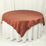 72" x 72" Accordion Crinkled Taffeta Square Table Overlay