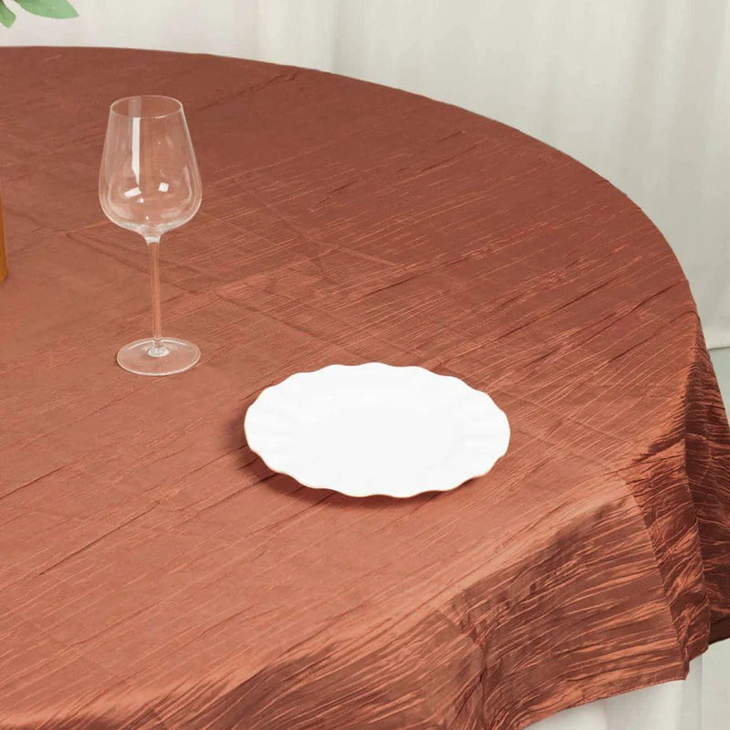 72" x 72" Accordion Crinkled Taffeta Square Table Overlay