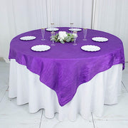 72" x 72" Accordion Crinkled Taffeta Square Table Overlay