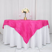 72" x 72" Accordion Crinkled Taffeta Square Table Overlay