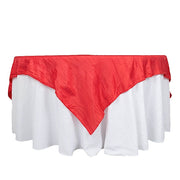 72" x 72" Accordion Crinkled Taffeta Square Table Overlay