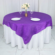 72" x 72" Accordion Crinkled Taffeta Square Table Overlay