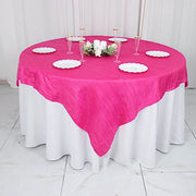 72" x 72" Accordion Crinkled Taffeta Square Table Overlay