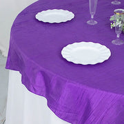 72" x 72" Accordion Crinkled Taffeta Square Table Overlay