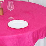 72" x 72" Accordion Crinkled Taffeta Square Table Overlay
