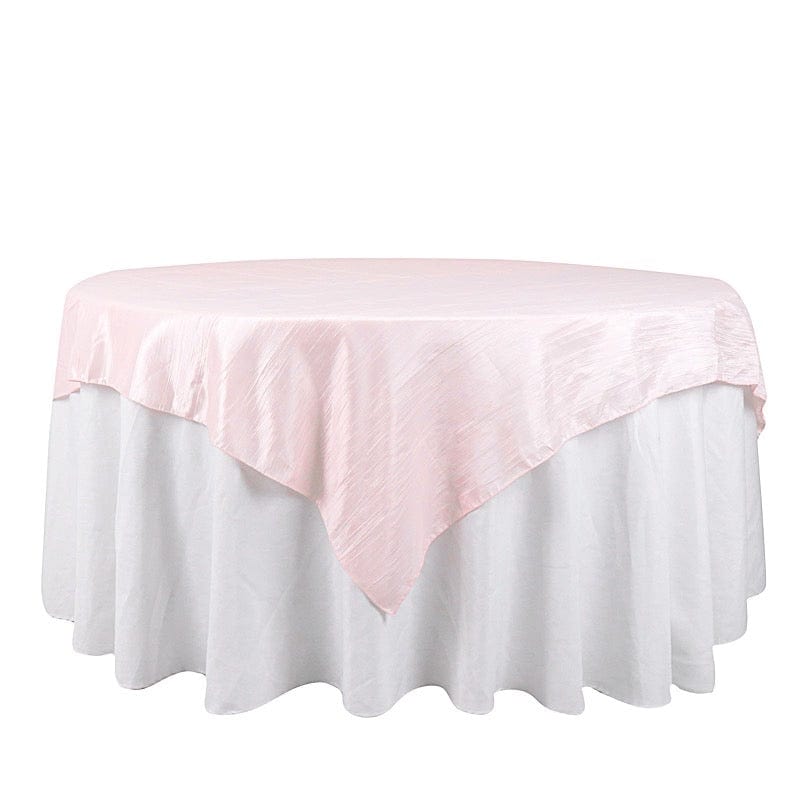 72" x 72" Accordion Crinkled Taffeta Square Table Overlay LAY72_ACRNK_046