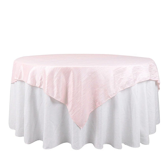 72" x 72" Accordion Crinkled Taffeta Square Table Overlay LAY72_ACRNK_046