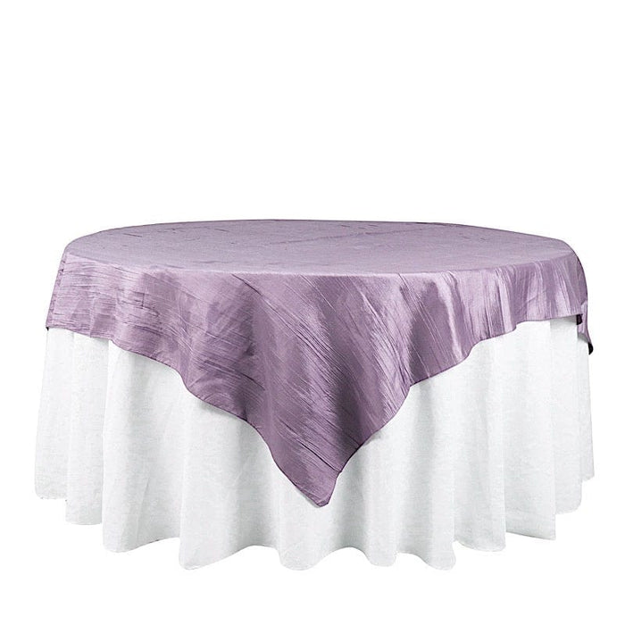 72" x 72" Accordion Crinkled Taffeta Square Table Overlay LAY72_ACRNK_073