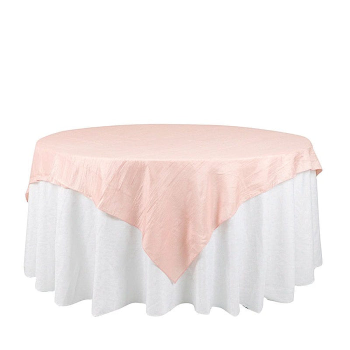 72" x 72" Accordion Crinkled Taffeta Square Table Overlay LAY72_ACRNK_080