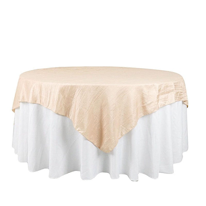 72" x 72" Accordion Crinkled Taffeta Square Table Overlay LAY72_ACRNK_081