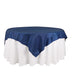 72" x 72" Accordion Crinkled Taffeta Square Table Overlay LAY72_ACRNK_NAVY