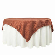 72" x 72" Accordion Crinkled Taffeta Square Table Overlay LAY72_ACRNK_TERC