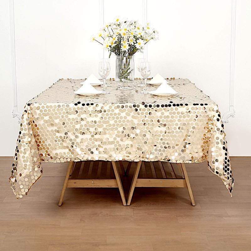 72" x 72" Big Payette Sequined Table Overlay