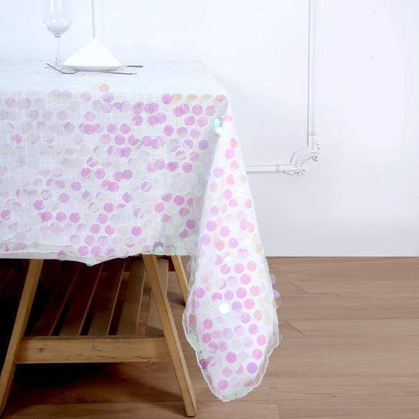 72" x 72" Big Payette Sequined Table Overlay