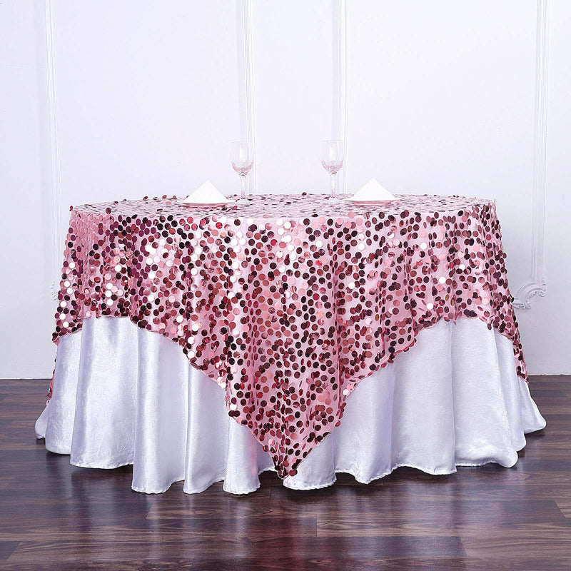 72" x 72" Big Payette Sequined Table Overlay