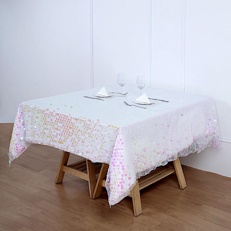 72" x 72" Big Payette Sequined Table Overlay