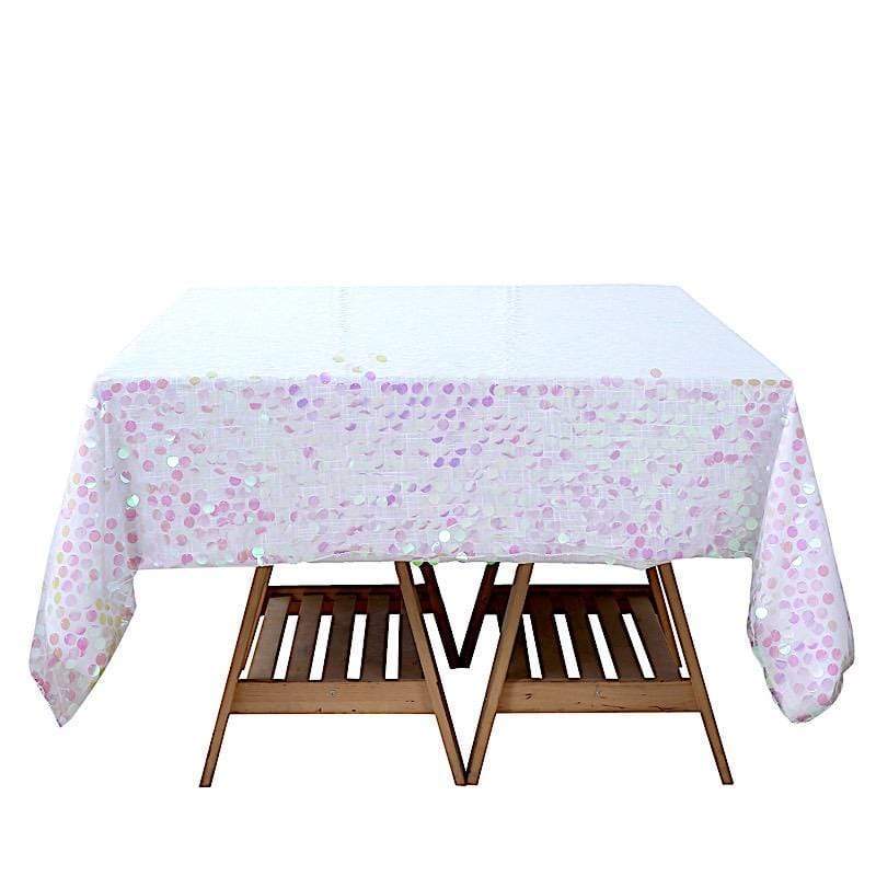 72" x 72" Big Payette Sequined Table Overlay