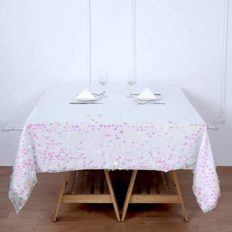 72" x 72" Big Payette Sequined Table Overlay