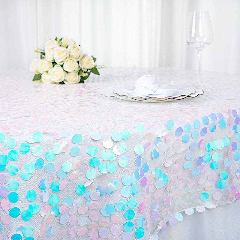 72" x 72" Big Payette Sequined Table Overlay