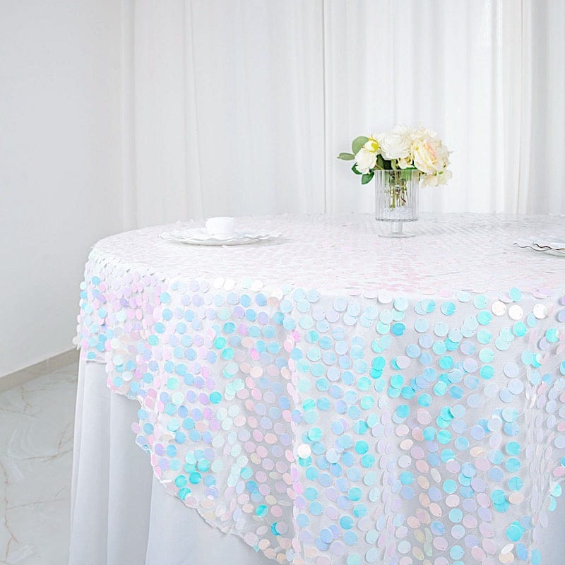 72" x 72" Big Payette Sequined Table Overlay