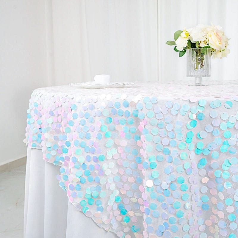 72" x 72" Big Payette Sequined Table Overlay