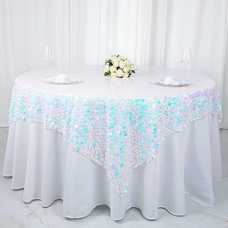 72" x 72" Big Payette Sequined Table Overlay