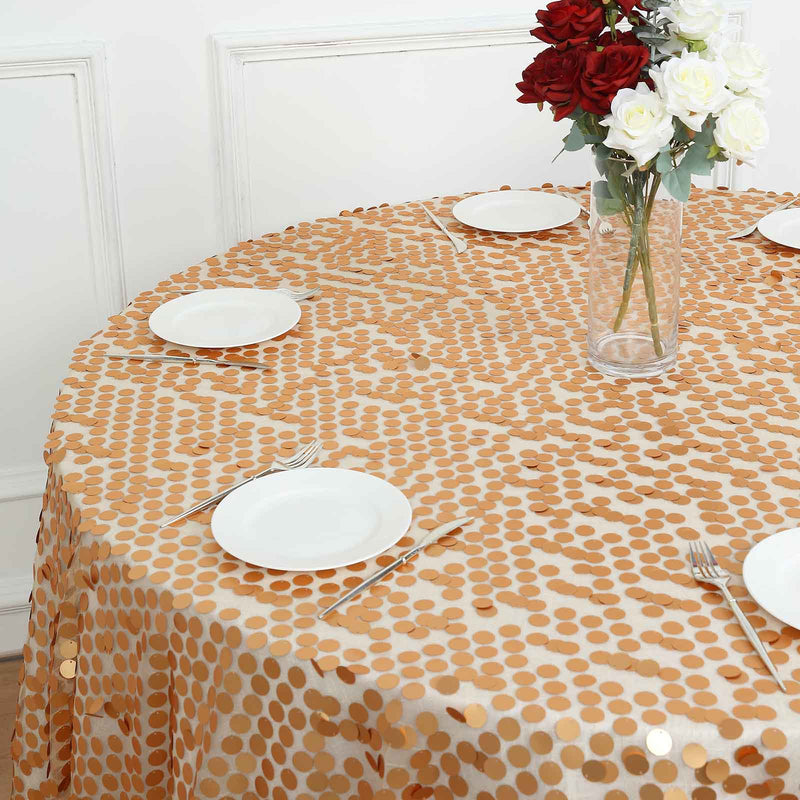 72" x 72" Big Payette Sequined Table Overlay