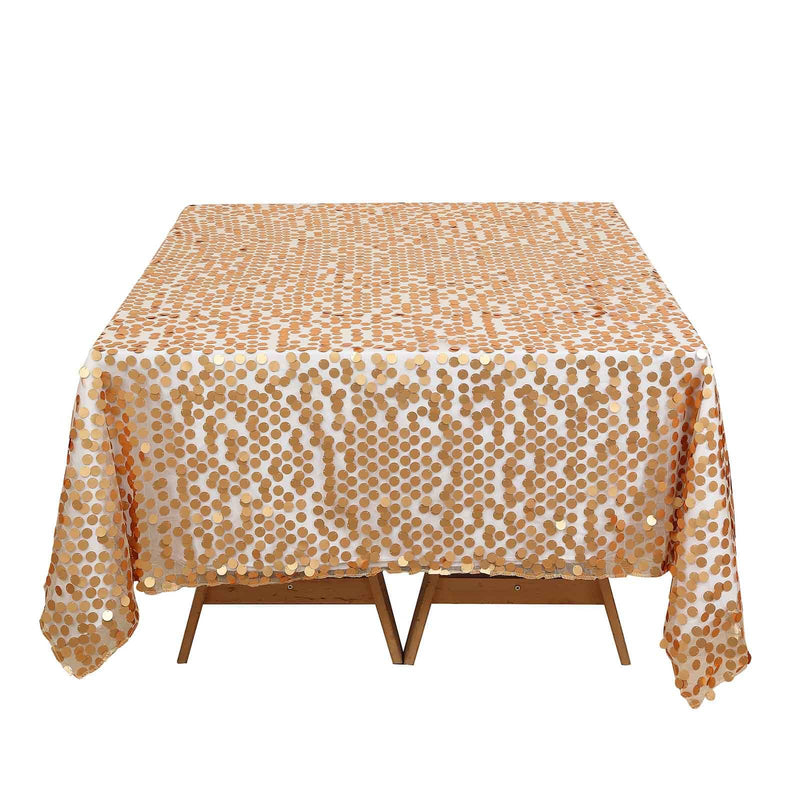 72" x 72" Big Payette Sequined Table Overlay