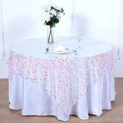 72" x 72" Big Payette Sequined Table Overlay LAY72_71_ABW