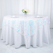 72" x 72" Big Payette Sequined Table Overlay LAY72_71_ABWB