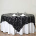 72" x 72" Big Payette Sequined Table Overlay LAY72_71_BLK