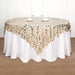 72" x 72" Big Payette Sequined Table Overlay LAY72_71_CHMP