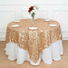 72" x 72" Big Payette Sequined Table Overlay LAY72_71_CHMPM