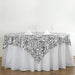 72" x 72" Big Payette Sequined Table Overlay LAY72_71_SILV