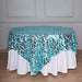72" x 72" Big Payette Sequined Table Overlay LAY72_71_TURQ