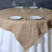 72" x 72" Burlap Table Overlay - Natural LAY72_JUTE_NAT