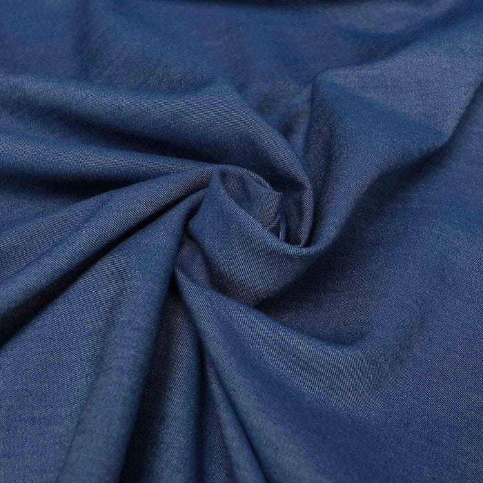 72" x 72" Faux Denim Polyester Table Overlay - Dark Blue LAY72_DENM