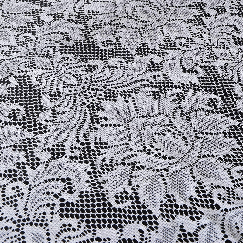 72" x 72" Lace with Large Flowers Table Overlay