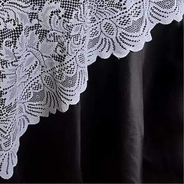 72" x 72" Lace with Large Flowers Table Overlay
