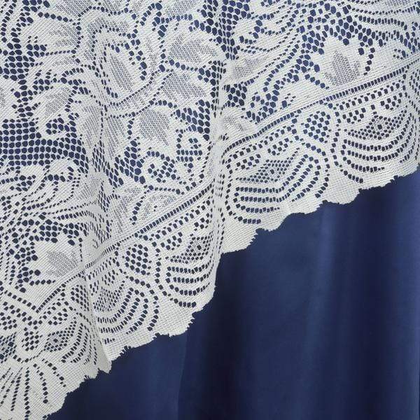 72" x 72" Lace with Large Flowers Table Overlay