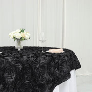 72" x 72" Satin Ribbon Roses Table Overlay