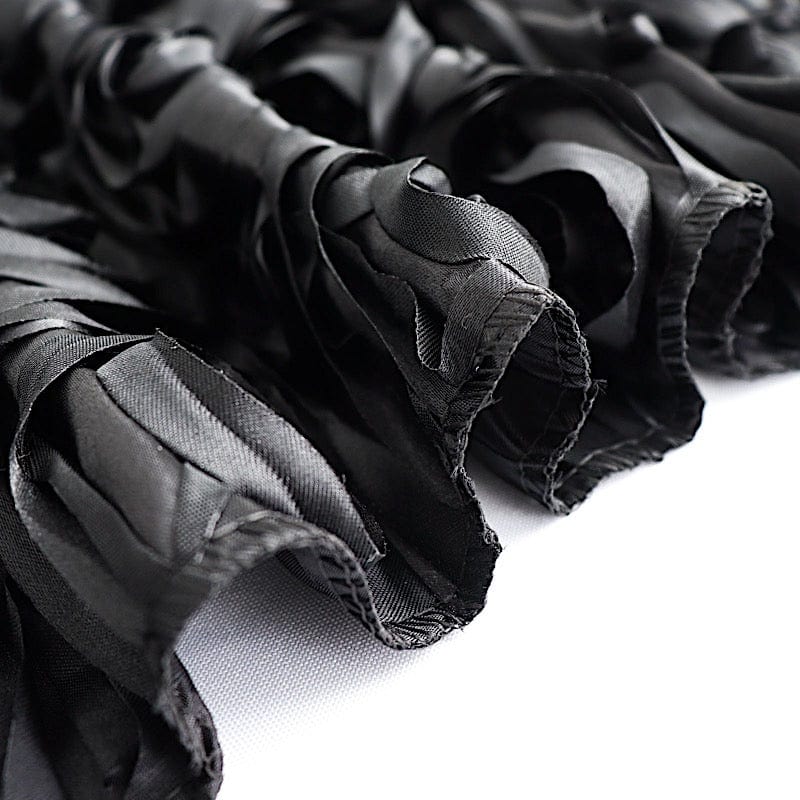 72" x 72" Satin Ribbon Roses Table Overlay