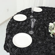 72" x 72" Satin Ribbon Roses Table Overlay