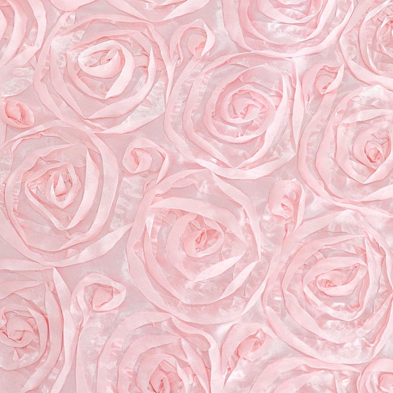 72" x 72" Satin Ribbon Roses Table Overlay