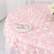 72" x 72" Satin Ribbon Roses Table Overlay